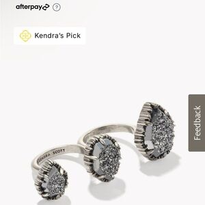 Kendra Scott Silver Double Ring